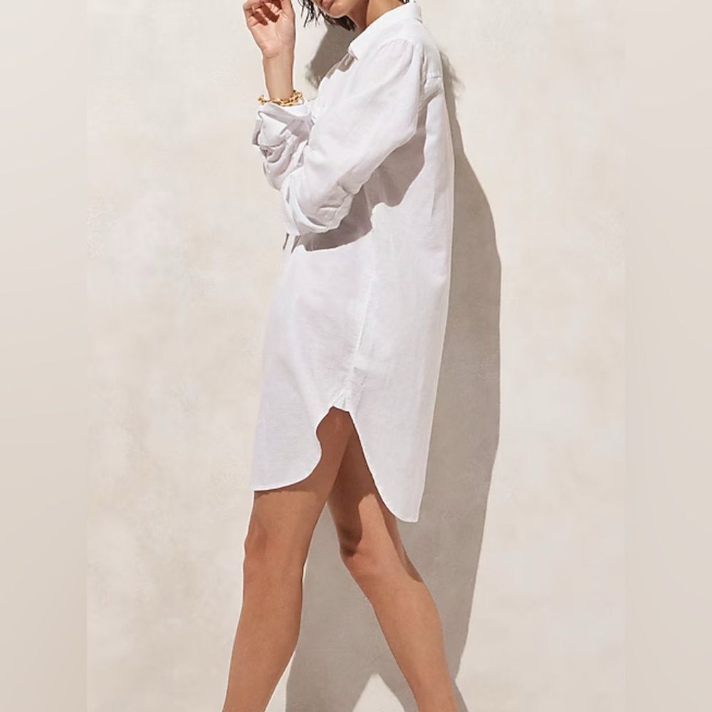 J.Crew Relaxed-fit beach shirt in linen-cotton blend NWT Size XS